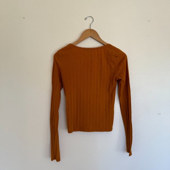 Forever 21 Mustard Yellow Long Sleeve Camisole Small - Picture 5 of 5